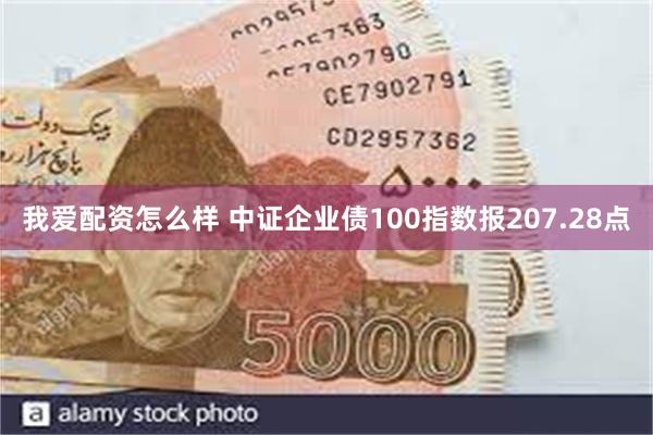 我爱配资怎么样 中证企业债100指数报207.28点